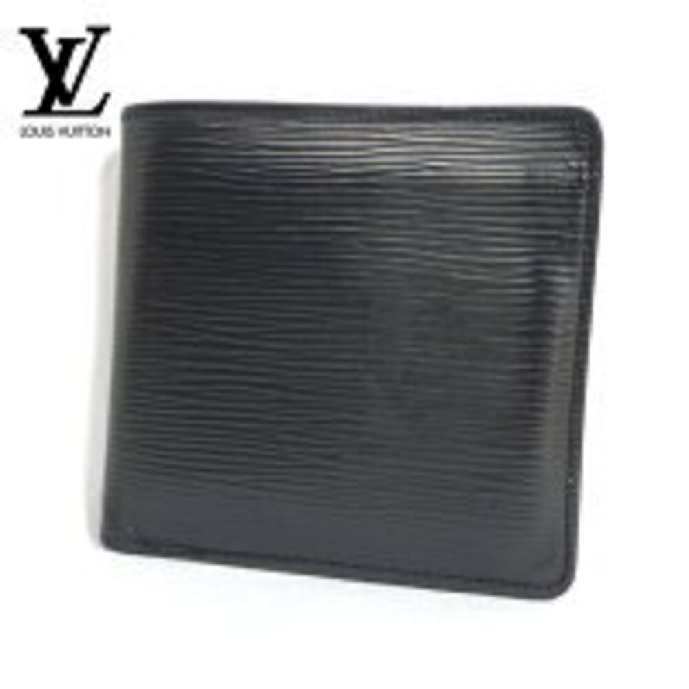 Louis Vuitton Epi Card Holder Credit Monet Bifold Wallet Noir Black